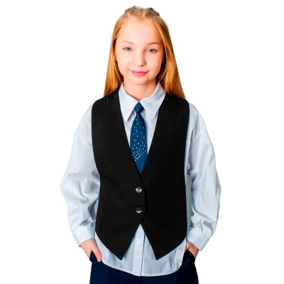 Жилет школьный для девочки Deloras V64361 черный 1